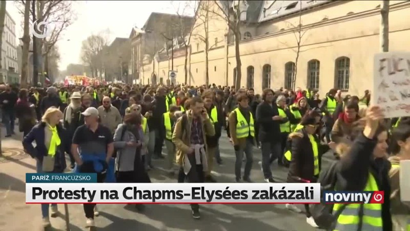 Protesty na Chapms-Elysées zakázali