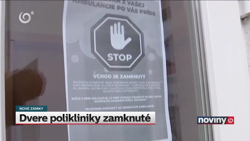 Dvere polikliniky zamknuté