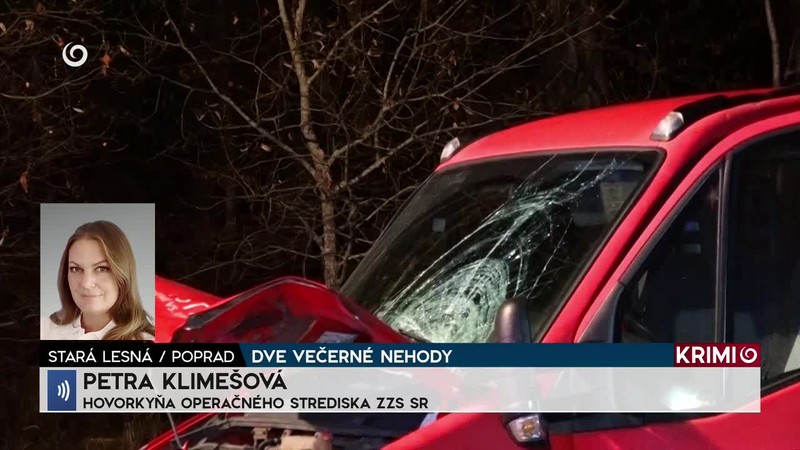 DVE VEČERNÉ NEHODY