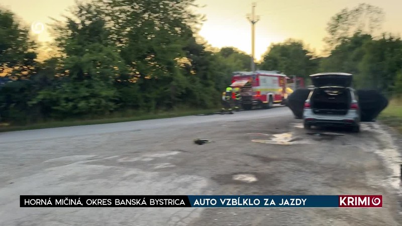 AUTO VZBĹKLO ZA JAZDY