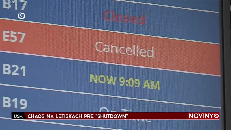 CHAOS NA LETISKÁCH PRE "SHUTDOWN"