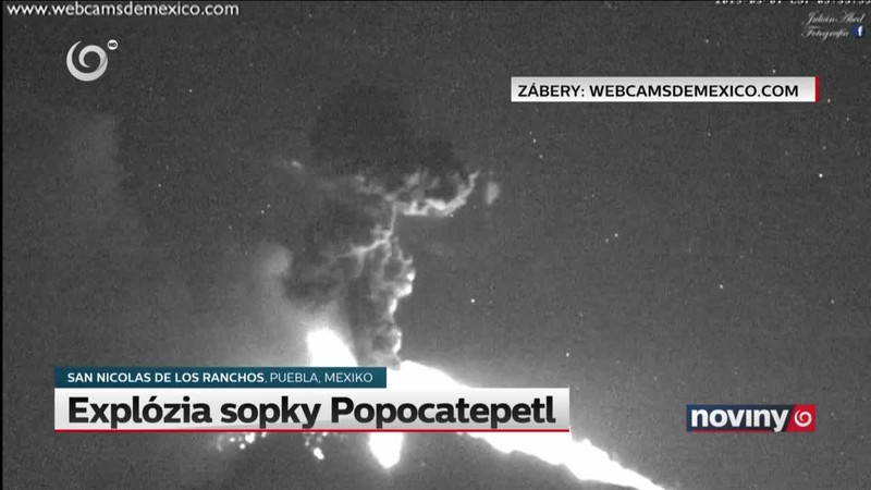 Explózia sopky Popocatepetl