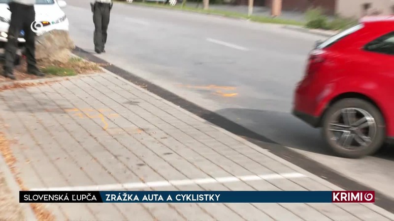 ZRÁŽKA AUTA A CYKLISTKY