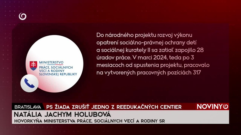 PS ŽIADA ZRUŠIŤ JEDNO Z REEDUKAČNÝCH CENTIER