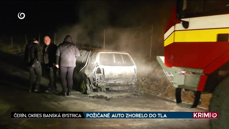 POŽIČANÉ AUTO ZHORELO DO TLA