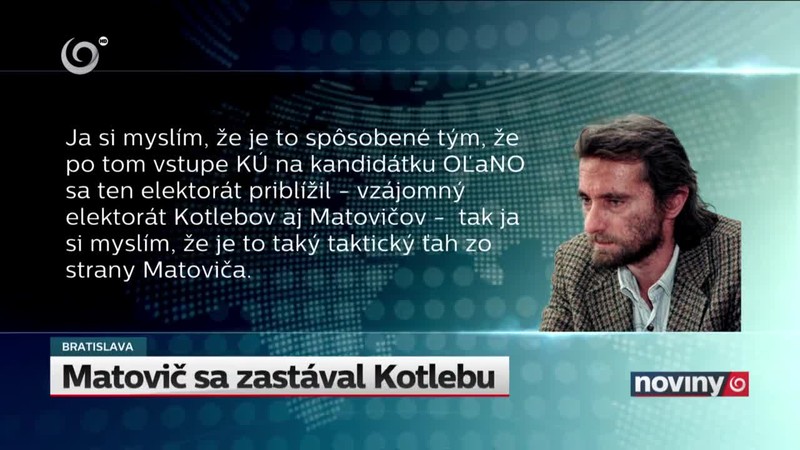 Matovič sa zastával Kotlebu