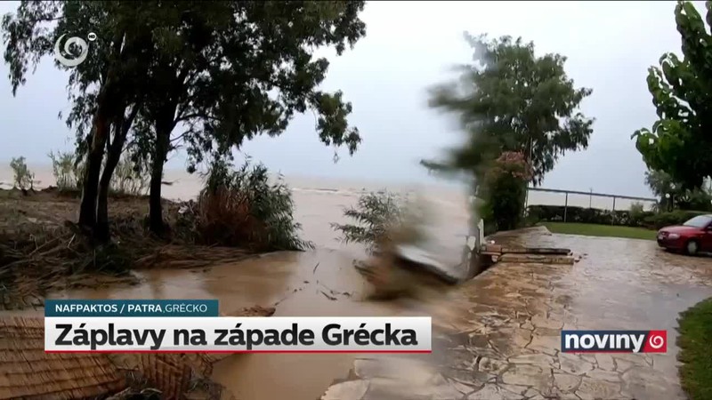 Záplavy na západe Grécka