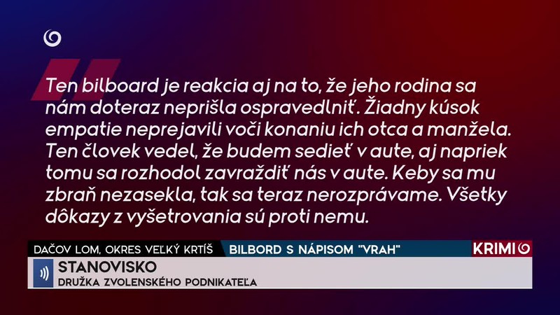 BILBORD S NÁPISOM "VRAH"