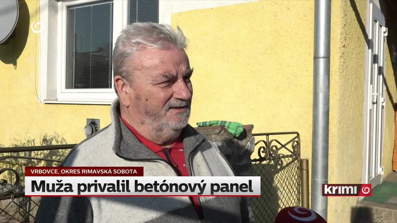 Muža privalil betónový panel