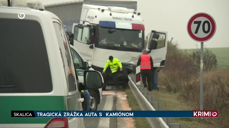 TRAGICKÁ ZRÁŽKA AUTA S KAMIÓNOM