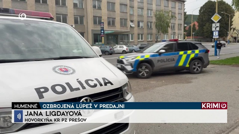 OZBROJENÁ LÚPEŽ V PREDAJNI