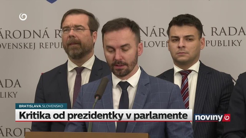 Kritika od prezidentky v parlamente