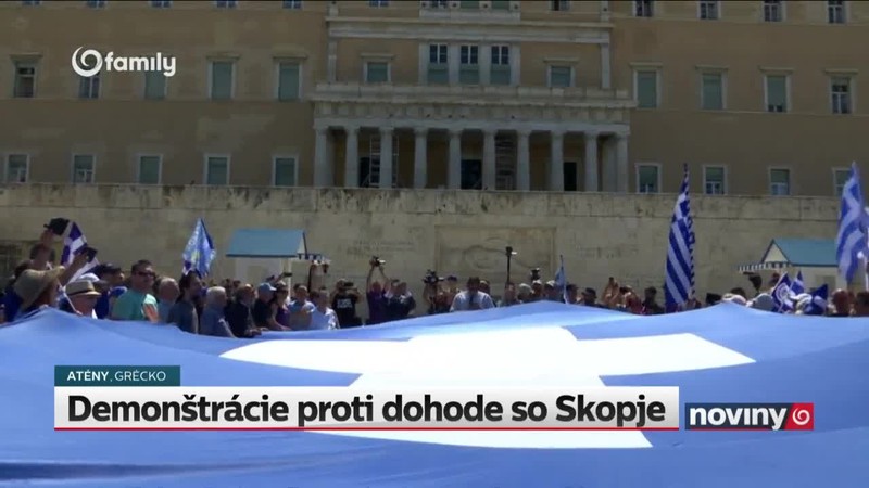 Demonštrácie proti dohode so Skopje