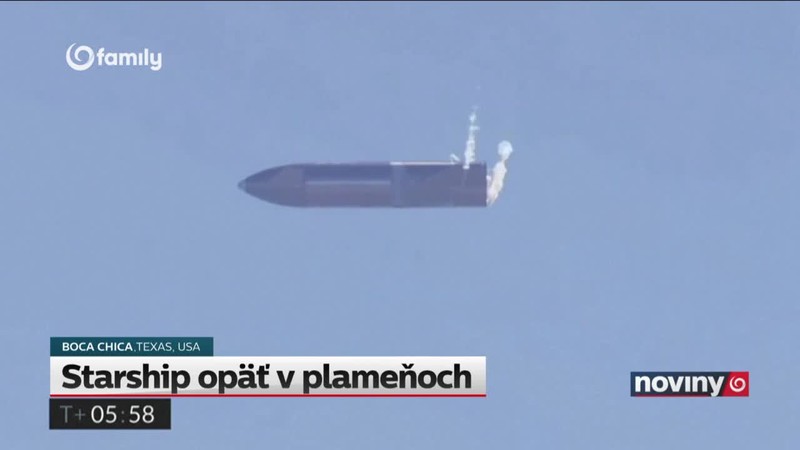 Starship opäť v plameňoch