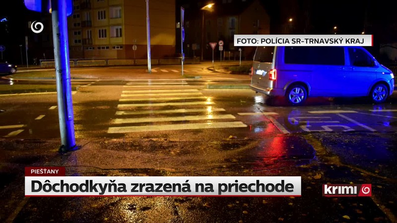 Dôchodkyňa zrazená na priechode