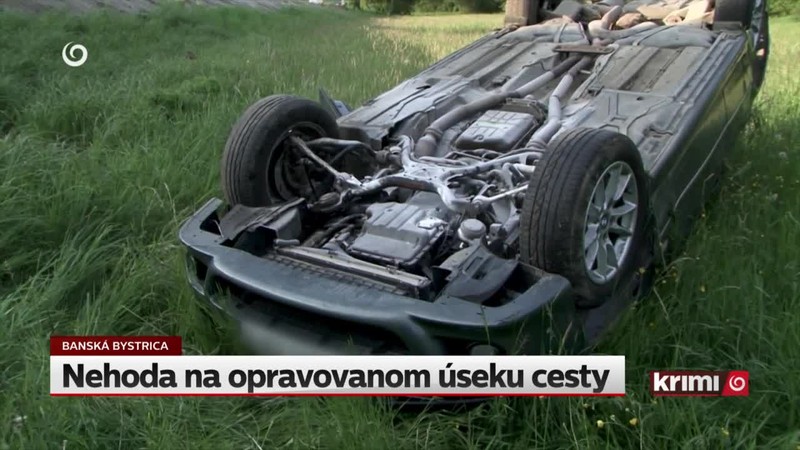 Nehoda na opravovanom úseku cesty