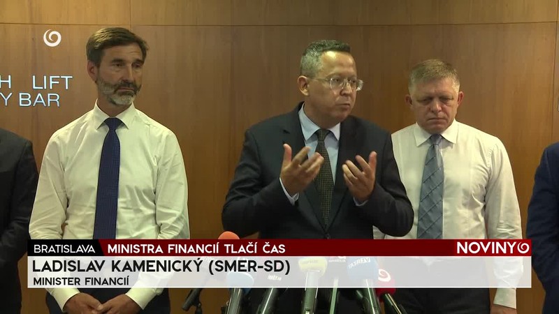 MINISTRA FINANCIÍ TLAČÍ ČAS
