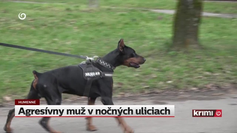 Agresívny muž v nočných uliciach