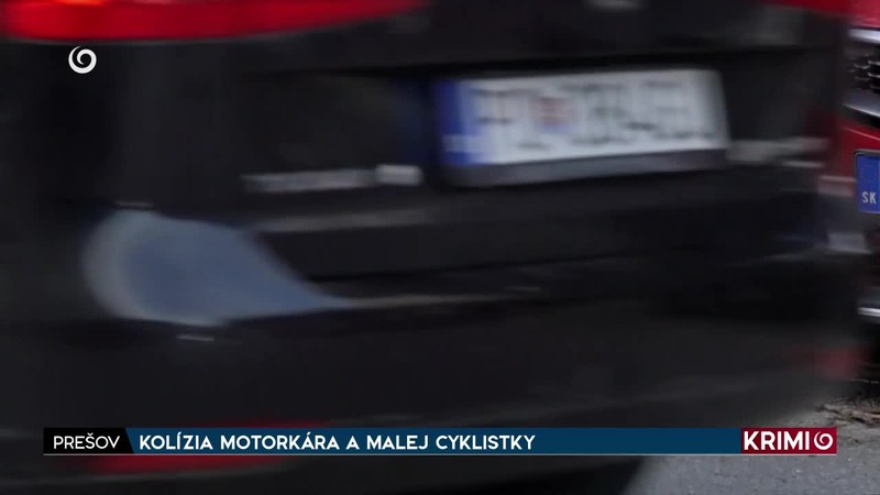 KOLÍZIA MOTORKÁRA A MALEJ CYKLISTKY