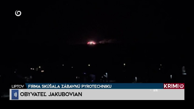 FIRMA SKÚŠALA ZÁBAVNÚ PYROTECHNIKU