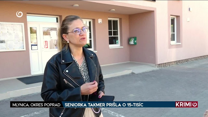 SENIORKA TAKMER PRIŠLA O 15-TISÍC