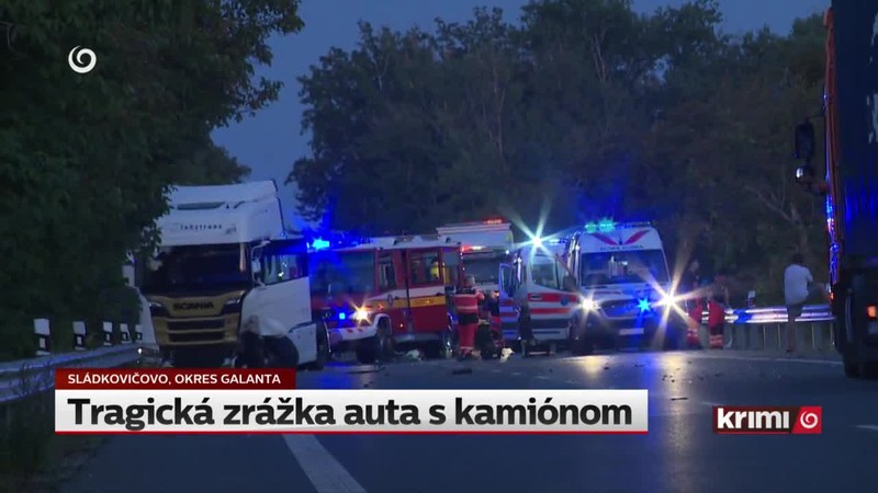 Tragická zrážka auta s kamiónom