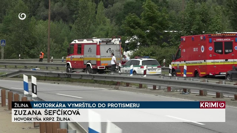 MOTORKÁRA VYMRŠTILO DO PROTISMERU