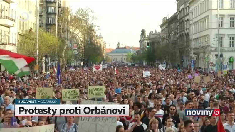Protesty proti Orbánovi