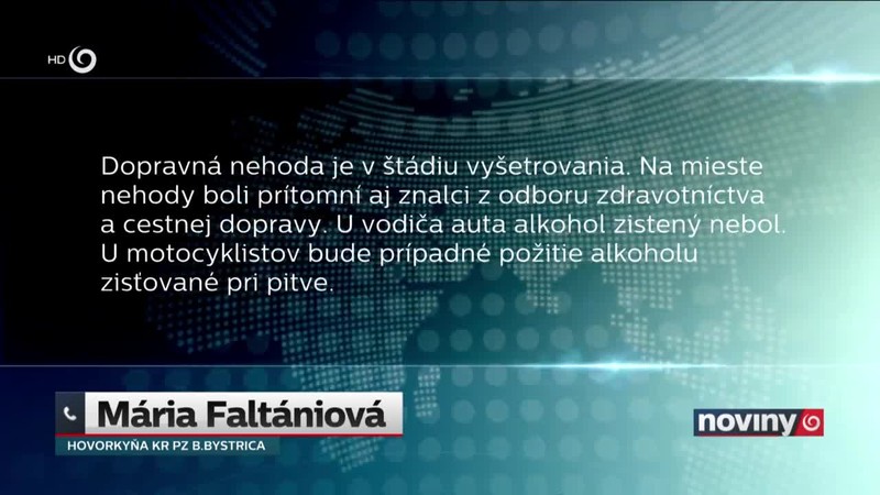 Vyšetrovanie nehody motorkárov