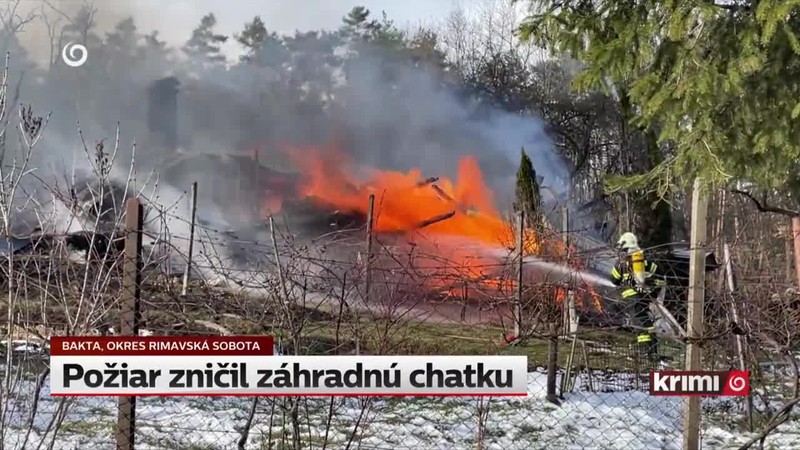 Požiar zničil záhradnú chatku
