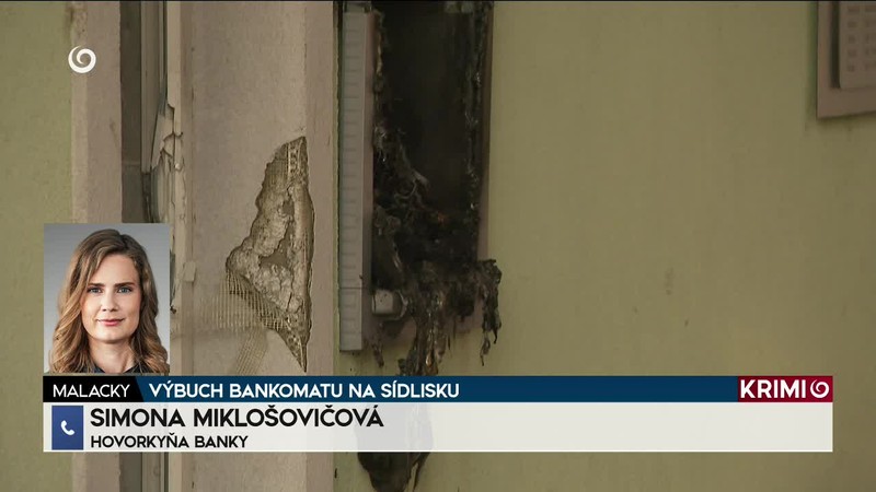 VÝBUCH BANKOMATU NA SÍDLISKU