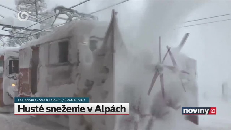 Husté sneženie v Alpách