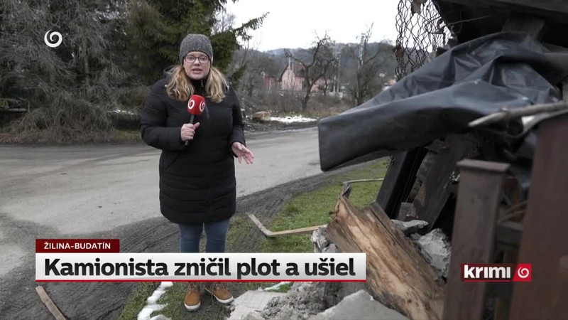 Kamionista zničil plot a ušiel