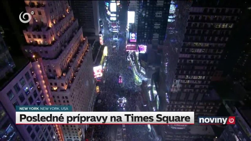 Posledné prípravy na Times Square