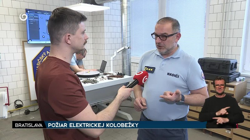 POŽIAR ELEKTRICKEJ KOLOBEŽKY