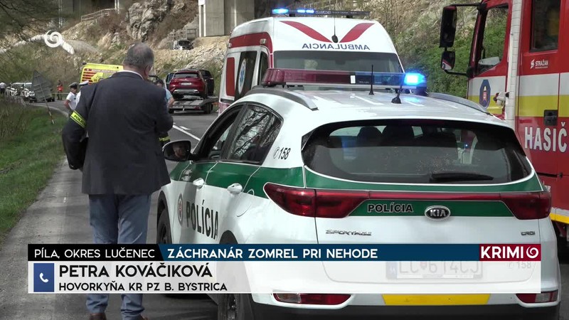 ZÁCHRANÁR ZOMREL PRI NEHODE