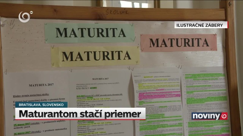 Maturantom stačí priemer