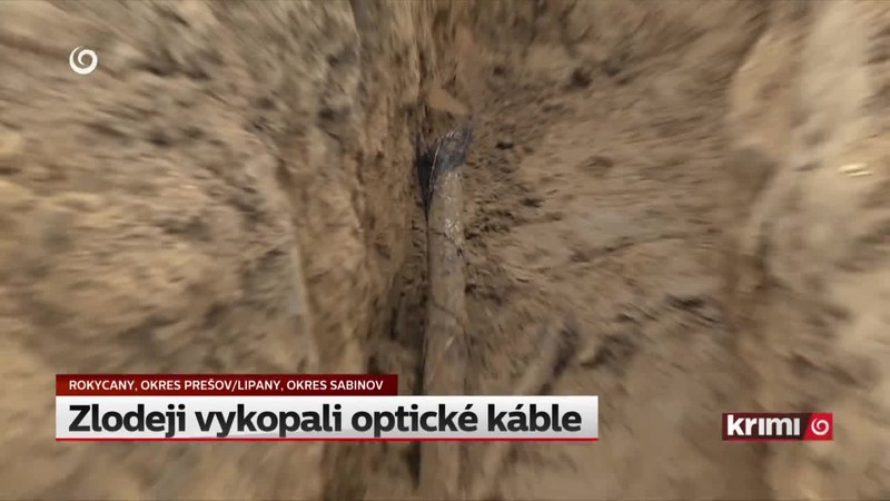 Zlodeji vykopali optické káble
