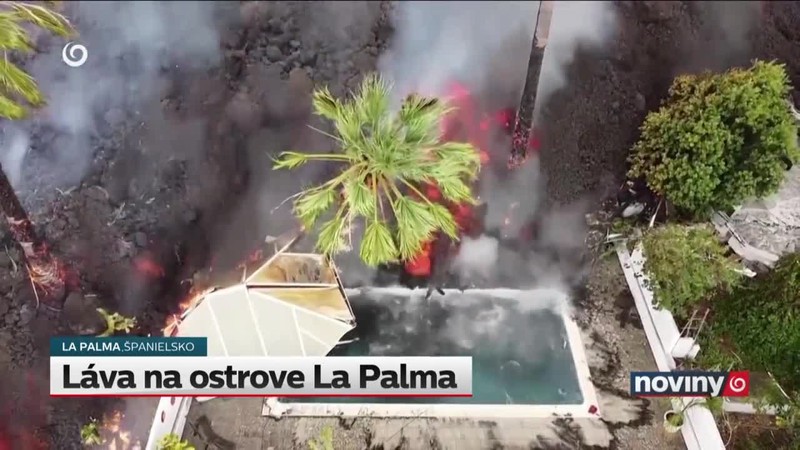 Láva na ostrove La Palma