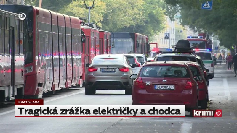 Tragická zrážka električky a chodc