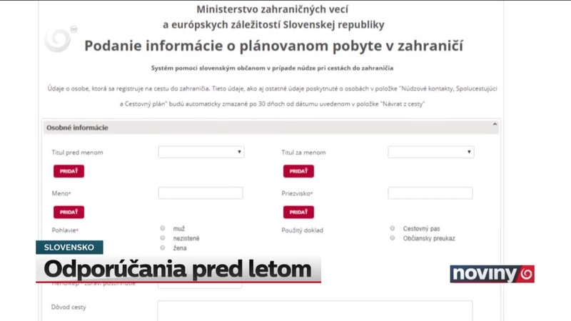 Odporúčania pred letom