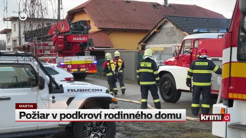 Požiar v podkroví rodinného domu