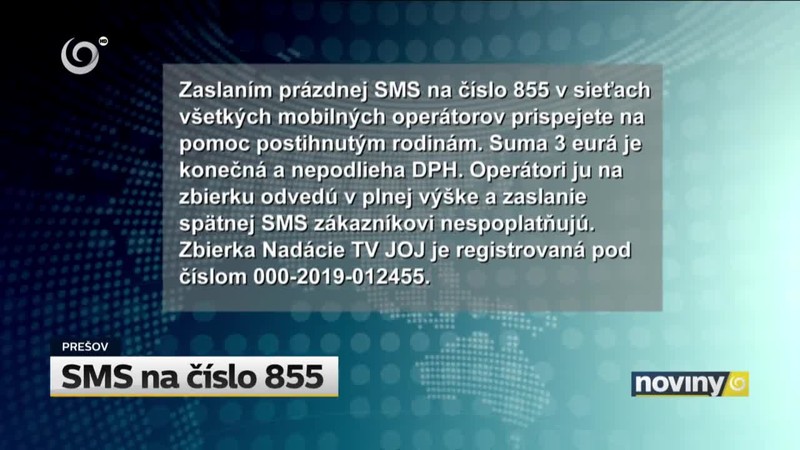 SMS na číslo 855
