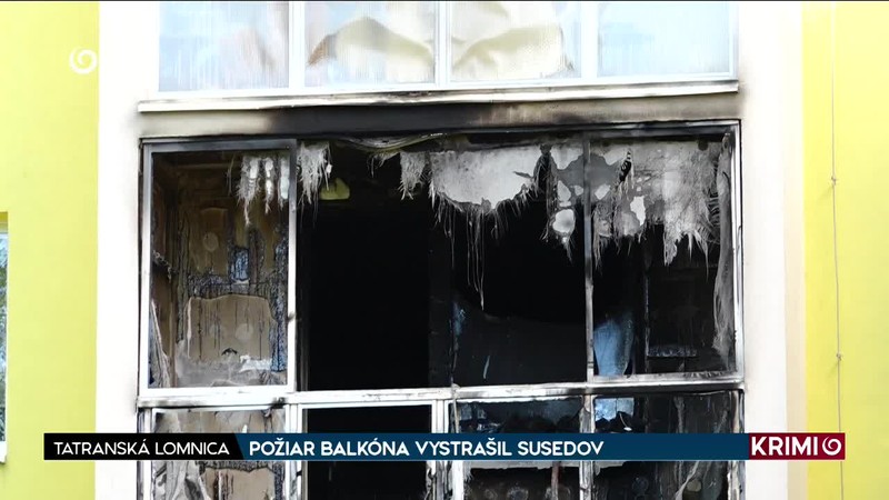 POŽIAR BALKÓNA VYSTRAŠIL SUSEDOV