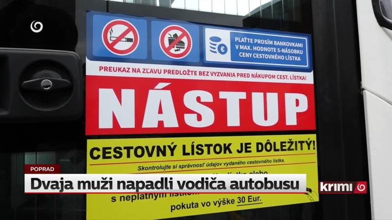 Dvaja muži napadli vodiča autobusu