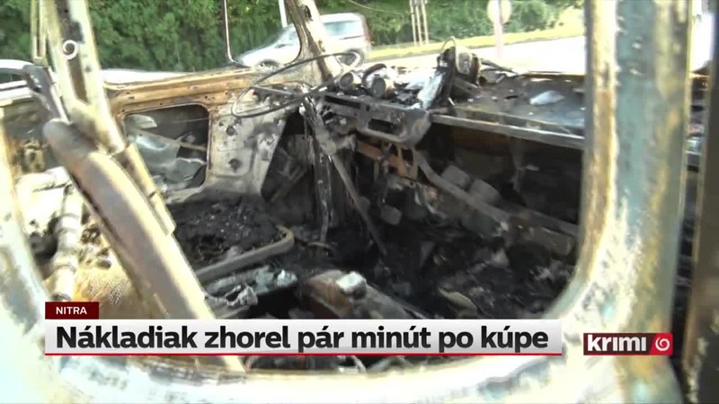 Nákladiak zhorel pár minút po kúpe