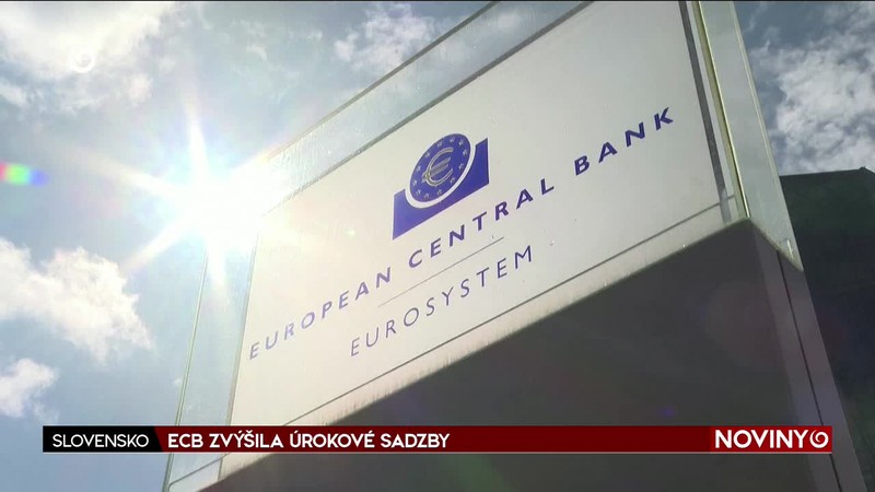 ECB ZVÝŠILA ÚROKOVÉ SADZBY