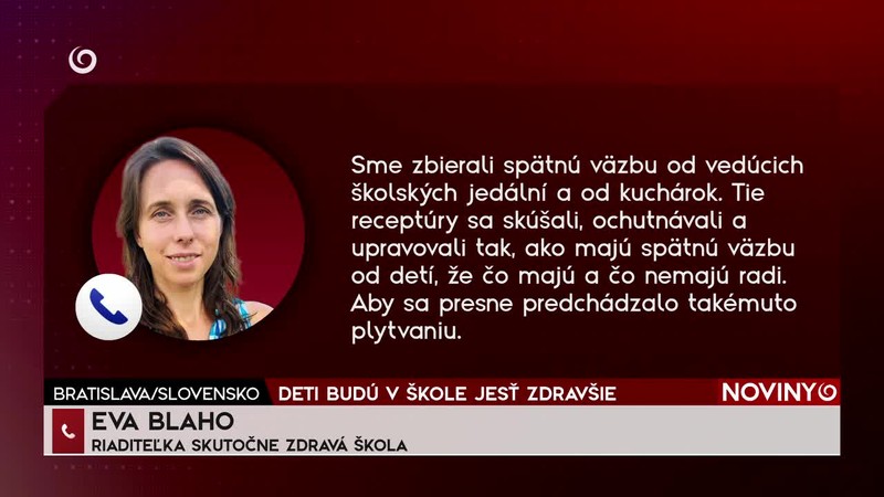 DETI BUDÚ V ŠKOLE JESŤ ZDRAVŠIE