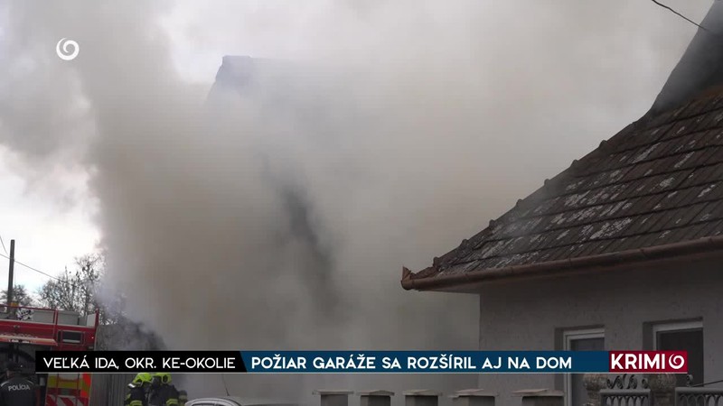 POŽIAR GARÁŽE SA ROZŠÍRIL AJ NA DOM