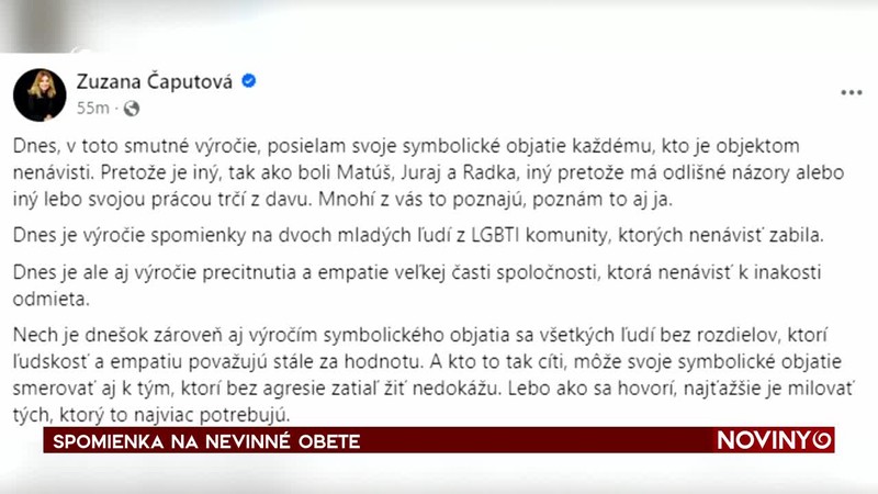 SPOMIENKA NA NEVINNÉ OBETE